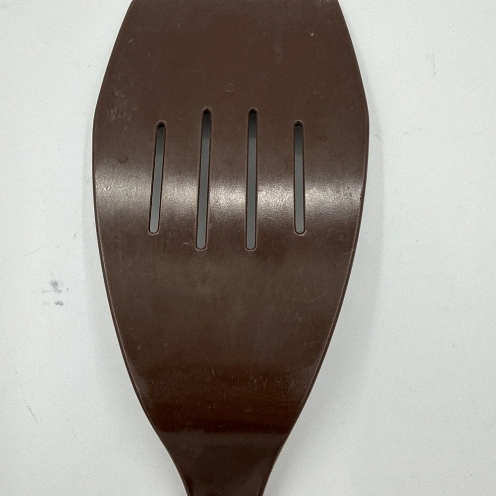 Vintage Addis Melamine Brown Slotted Spatula Kitchen Utensil 12